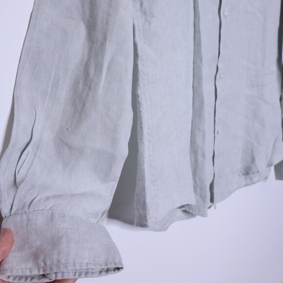 FRANK & EILEEN Barry Tailored Button-Up Shirt Mint Polka Dot Casual Women's M - Picture 5 of 15